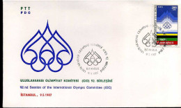 Turkije - FDC - 92nd Session Of The International Olympic Committee - FDC