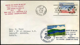 Canada - Cover To Calgary  -  Posted On Board NY-501-BU  "S.S.S. Flying Cloud" - Brieven En Documenten