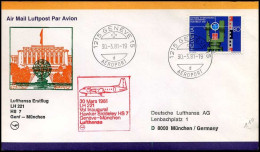 Switzerland - Cover Vol Inaugural Genève-München - Lettres & Documents