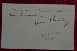 1931 Signed Card Jean Rumilly Swiss Writer To H. F. Montagnier Explorer Mountaineer - Writers