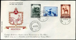 België - FDC - 938/40 Nationaal Monument Van Z.M. Koning Albert I -- Stempel : Bruxelles-Brussel - 1951-1960