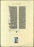 België - 1722 Op Bladzijde Uit De 42-lijnige Gutenbergbijbel 1452-55 - Cartas & Documentos