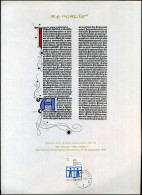 België - 1618 Op Bladzijde Uit De 42-lijnige Gutenbergbijbel 1452-55 - Cartas & Documentos