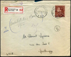 België - 531 Op Aangetekende Brief Naar Gentbrugge - 1936-1951 Poortman