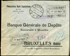 Polen - Cover  To Bruxelles, Belgium - Banque Générale De Dépôts  - Covers & Documents