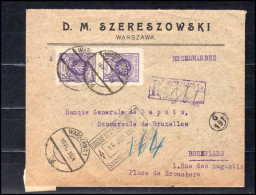 Polen - Cover From Warszawa To Bruxelles, Belgium - Banque Générale De Dépôts - Cartas & Documentos