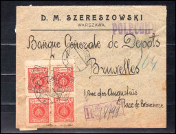 Polen - Cover From Warszawa To Bruxelles, Belgium - Banque Générale De Dépôts - Covers & Documents