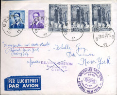 1ste Luchtverbinding Brussel - New-York -- SABENA 8/1/1971 - Cartas & Documentos