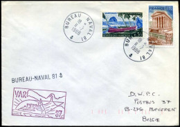 France - Cover  To Beveren, Belgium -- Bureau-Naval 81 - Covers & Documents