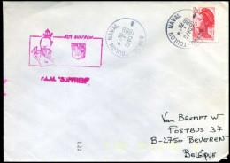 France - Cover To Beveren, Belgium -- FLM Suffren - Storia Postale
