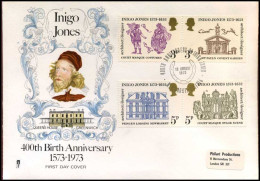 Great-Britain - FDC - Inigo Jones, 400th Birth Anniversary - 1971-1980 Decimal Issues