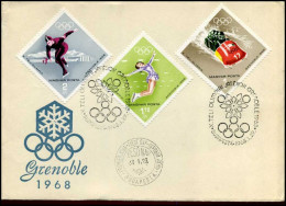 Magyar Posta  - FDC - Olympic Games Grenoble 1968 - Inverno1968: Grenoble