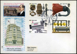 Great-Britain - FDC - 50th Anniversary Of The BBC - 1971-1980 Decimal Issues