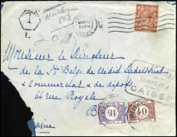 Cover Uit Engeland - Strafport / Taxe -- TX37 + TX43 - Lettres & Documents