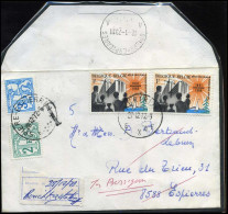 Cover Van Kortrijk Naar Espierres - TX74 + TX75 - Storia Postale