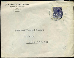Cover Naar Verviers, België - "Jan Brouwers Junior, Tilburg" - Lettres & Documents