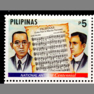 AS0165 Philippines 1999 National Anthem Songwriter 1V MNH - Philippinen