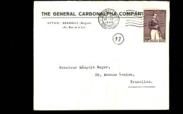 Cover Van En Naar Bruxelles - 302 - "The General Carbonalpha Company" - Storia Postale