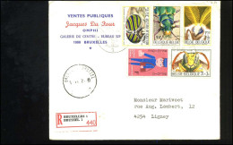 Aangetekende Cover Naar Ligney - "Ventes Publiques Jacques Du Four - OMPHI - Bruxelles" - Cartas & Documentos