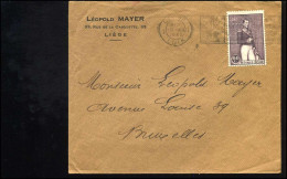 Cover Van Liège Naar Bruxelles - "Léopold Mayer, Liège" - 302 - Covers & Documents