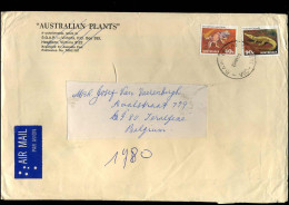 Cover To Teralfene, Belgium - ' Australian Plants' - Storia Postale