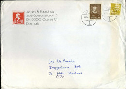 Cover To Berlaar, Belgium - 'Jensen & Faurschou, Odense' - Cartas & Documentos