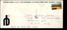 Cover To Toronto - "Richard Brack Stereo, Toronto" - Cartas & Documentos