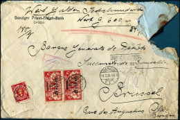 Registered Cover To Bruxelles - "Danziger Privat-Actien-Bank - Banque Générale De Dépots, Succursale De Bruxelles" - Sonstige & Ohne Zuordnung