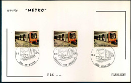 FDC Filami  - 1826 - Eerste Metrolijn Brussel - 1971-1980