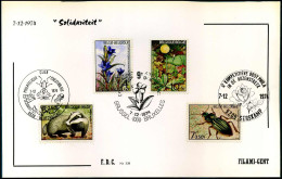 FDC Filami  - 1738/41 - Solidariteit, Fauna En Flora - 1971-1980