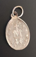 Pendentif Médaille Religieuse Fin XIXe - Argent Poinçonné 800 "Notre-Dame De La Médaille Miraculeuse" Religious Medal - Religione & Esoterismo