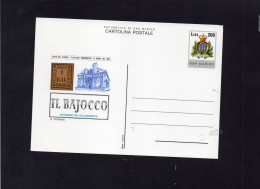 1981 San Marino - Il Bajocco - Enteros Postales