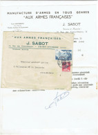 CATALOGUE + 3 DOCUMENTS MANUFACTURE D ARMES EN TOUS GENRES 1956 AUX ARMES FRANCAISES J. SABOT A SAINT ETIENNE LOIRE - Deportes & Turismo