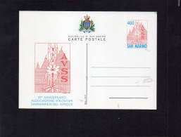 San Marino - Associazione Volontari Sanmarinesi - Interi Postali