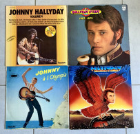 Vinyles 33T - Lot 4 Disques De Johnny Hallyday - Disco & Pop