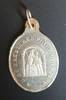 Pendentif Médaille Religieuse Fin XIXe - Argent Poinçonné 800 "Notre-Dame De Brelière - Eglise D'Albert" - Religione & Esoterismo