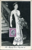 X1461 Grenada, Maximum Card 15.1.1954 Postmark Grenada, Her Mayesty Queen Elizabeth II. - Grenada (...-1974)