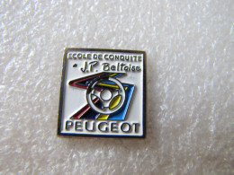 PIN'S   PEUGEOT  ECOLE DE CONDUITE J.P. BELTOISE  Version Metal Epais Cloisonné - Peugeot