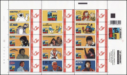 DUOSTAMP** / MYSTAMP** - 60 Ans De BD / 60 Jaar Stripverhalen / 60 Jahre Comic / 60 Years Of Comics - "Le Lombard" - Mint