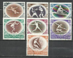 9552-POLONIA SERIE COMPLETA 1956 Nº 871/877 DEPORTES - Usados