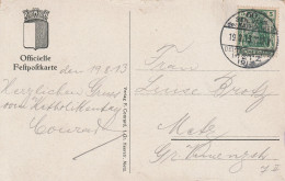 France Lorraine Cachet Katholiken Tag Metz Sur Carte Officielle 1913 - Cartas & Documentos