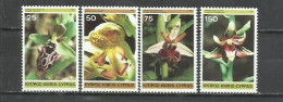 9553-SERIE COMPLETA CHIPRE 1981 Nº 547/550 FLORA FLORES VEGETALES - Gebraucht