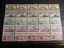 FINLAND - 5x5 Used Definitive Stamps Of 1963 - Verzamelingen