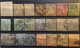 SUISSE 1862 - 1878, Déesse Assise,22 Timbres Entre Yvert No 33 - 46,avec Nuances,o ,bon Etat General Cote Mini 70 E - Used Stamps