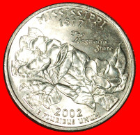 * FLOWERS 1817: USA  1/4 DOLLAR 2002D UNC MINT LUSTRE FROM ROLL! WASHINGTON (1789-1797)!· LOW START · NO RESERVE! - 1999-2009: State Quarters