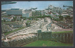 (PAN) CP Photo:Herbert E.Miller Aerial View Of Castillo S.Cristobal And Cruise.in The BackgroundOld San Juan Puerto Rico - Châteaux