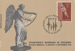 CARTOLINA 1962 REP SAN MARINO MONDIALI CICLISMO (XP401 - Storia Postale