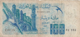 BANCONOTA ALGERIA 100 VF (XP684 - Algerien