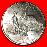 * BIRD 1850: USA  1/4 DOLLAR 2005P MUIR (1838-1914)! WASHINGTON (1789-1797)! UNC MINT LUSTRE· LOW START · NO RESERVE! - 1999-2009: State Quarters