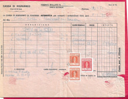 MARCHE PER CONTRATTI DI BORSA SU FISSATO BOLLATO CASSA RISPARMIO RAVENNA *12.1.71* - Revenue Stamps